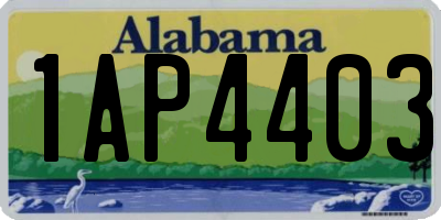 AL license plate 1AP4403