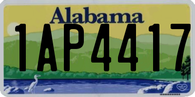 AL license plate 1AP4417