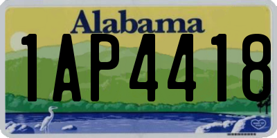 AL license plate 1AP4418