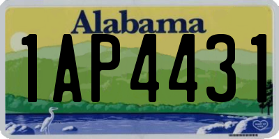 AL license plate 1AP4431
