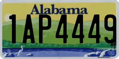 AL license plate 1AP4449