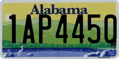 AL license plate 1AP4450