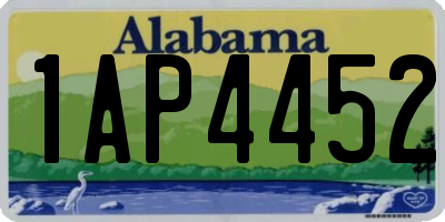 AL license plate 1AP4452
