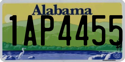 AL license plate 1AP4455