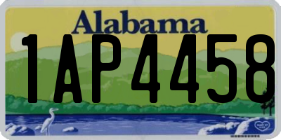 AL license plate 1AP4458