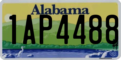 AL license plate 1AP4488
