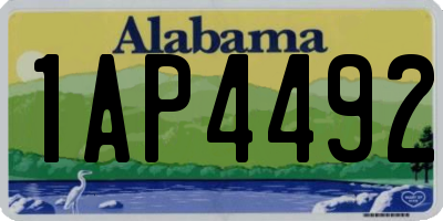 AL license plate 1AP4492