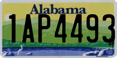 AL license plate 1AP4493