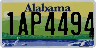 AL license plate 1AP4494