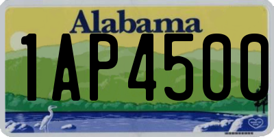 AL license plate 1AP4500