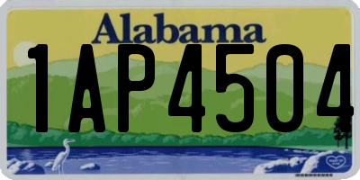 AL license plate 1AP4504