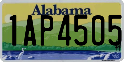 AL license plate 1AP4505
