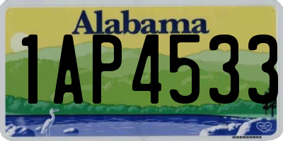 AL license plate 1AP4533