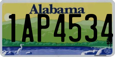 AL license plate 1AP4534