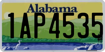 AL license plate 1AP4535