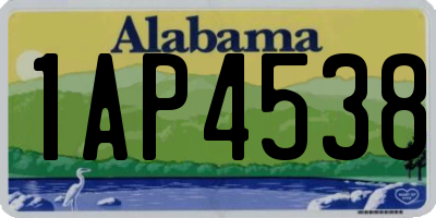 AL license plate 1AP4538