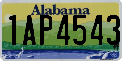 AL license plate 1AP4543