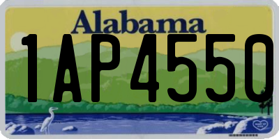 AL license plate 1AP4550