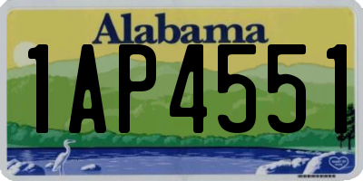 AL license plate 1AP4551
