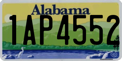 AL license plate 1AP4552