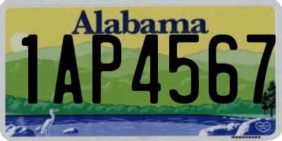 AL license plate 1AP4567