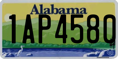 AL license plate 1AP4580