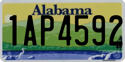 AL license plate 1AP4592