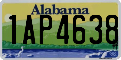 AL license plate 1AP4638