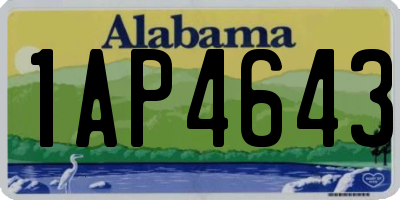 AL license plate 1AP4643