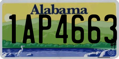 AL license plate 1AP4663