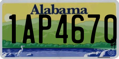 AL license plate 1AP4670