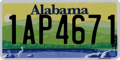 AL license plate 1AP4671