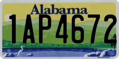 AL license plate 1AP4672