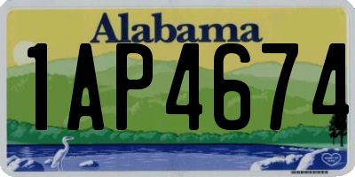 AL license plate 1AP4674