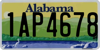 AL license plate 1AP4678