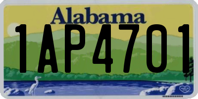 AL license plate 1AP4701