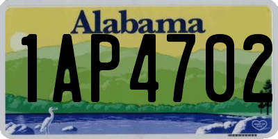AL license plate 1AP4702