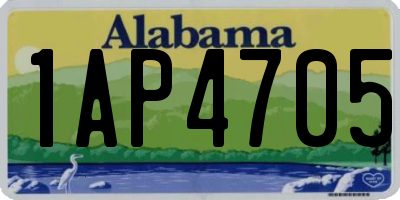 AL license plate 1AP4705