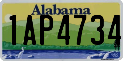 AL license plate 1AP4734