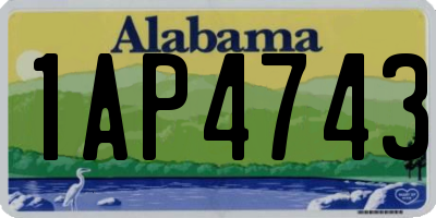 AL license plate 1AP4743
