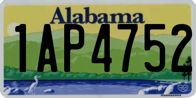 AL license plate 1AP4752