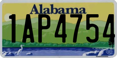 AL license plate 1AP4754