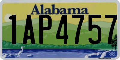 AL license plate 1AP4757