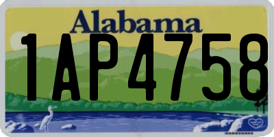 AL license plate 1AP4758