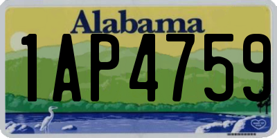 AL license plate 1AP4759