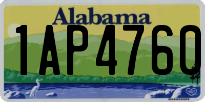 AL license plate 1AP4760