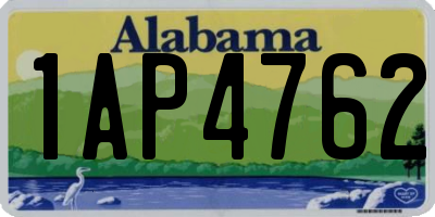 AL license plate 1AP4762