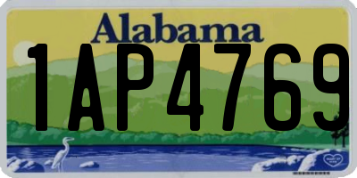 AL license plate 1AP4769