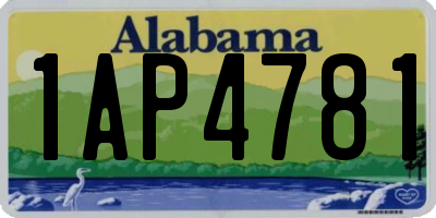 AL license plate 1AP4781