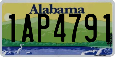 AL license plate 1AP4791